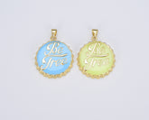 18K Gold Be Free Soda Cap Charm in White Black Enamel for Necklace Bracelet Jewelry Making Supplies, Gold Bottle Cap Charm, CP1440